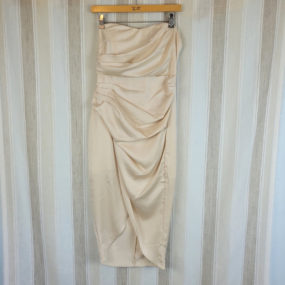 Do+Be Strapless Midi Dress‎ Ivoey Size Medium